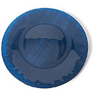Party Mood wedding decor rental item - blue charger plate.